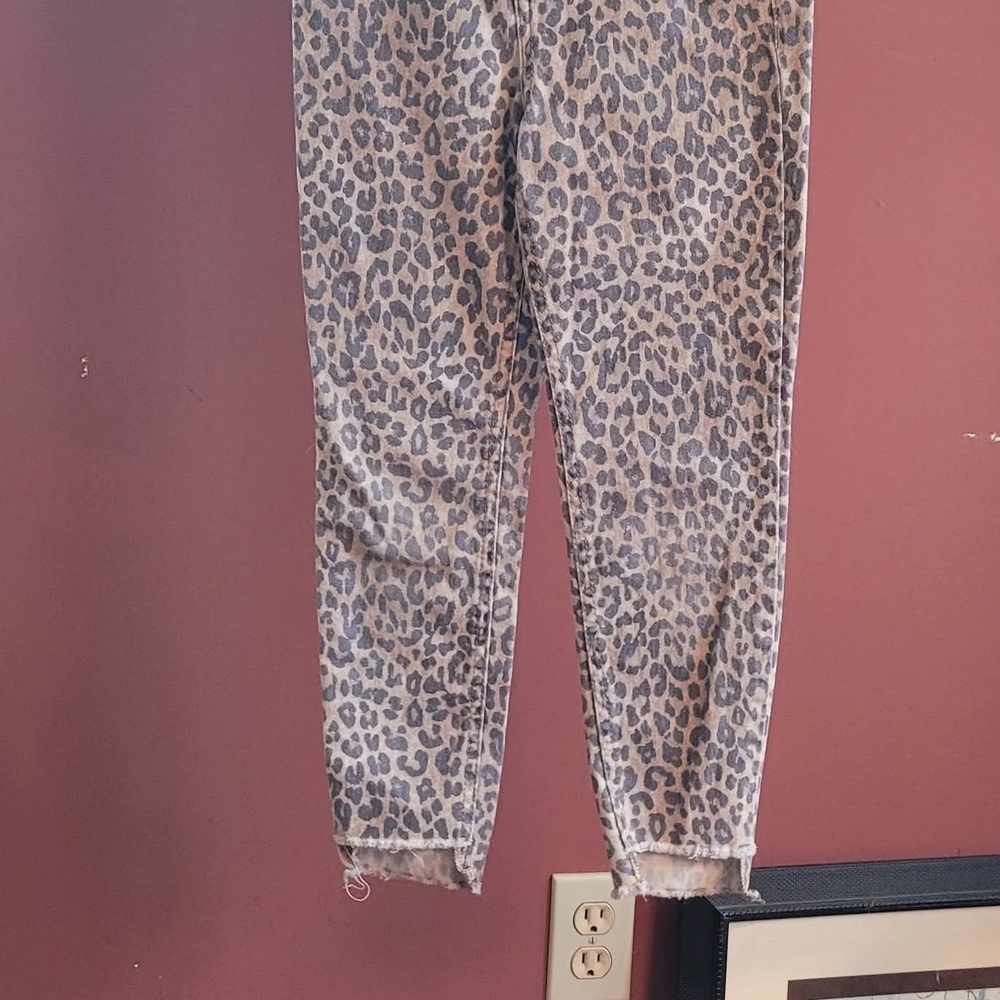Art Class Leopard Print Kids Jeans - Tan and Grey